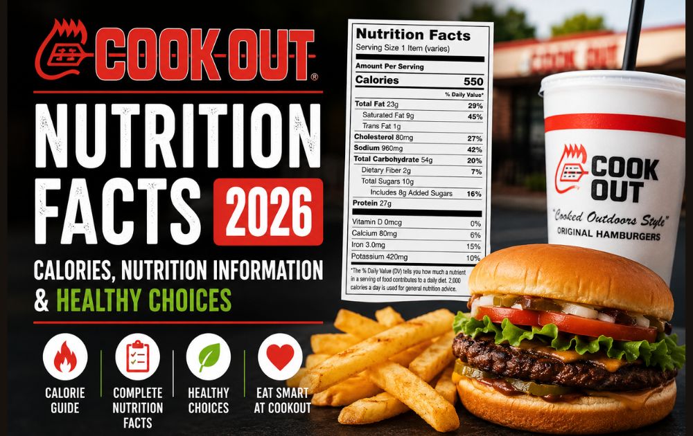 Cookout Nutrition Facts 2026: Calories, Nutrition Information & Healthy Choices
