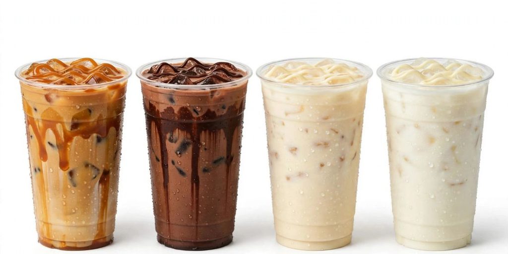 Dutch Bros Rebel energy drinks — blue raspberry, strawberry and shark attack flavors