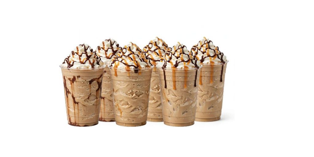 Dutch Bros freeze blended coffee drinks with whipped cream